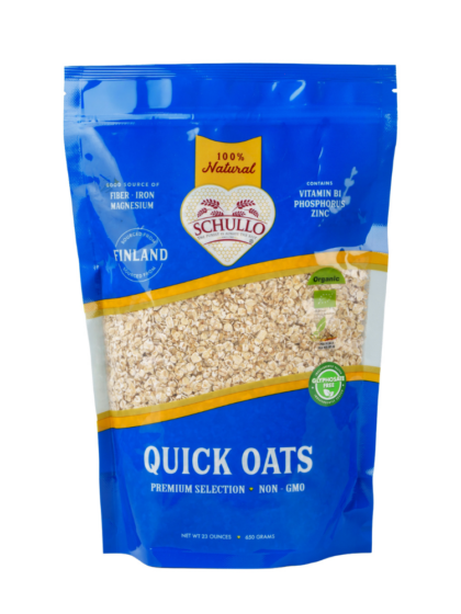 Organic Glyphosate-Free Quick Oats / Premium Finnish Oats 23 oz