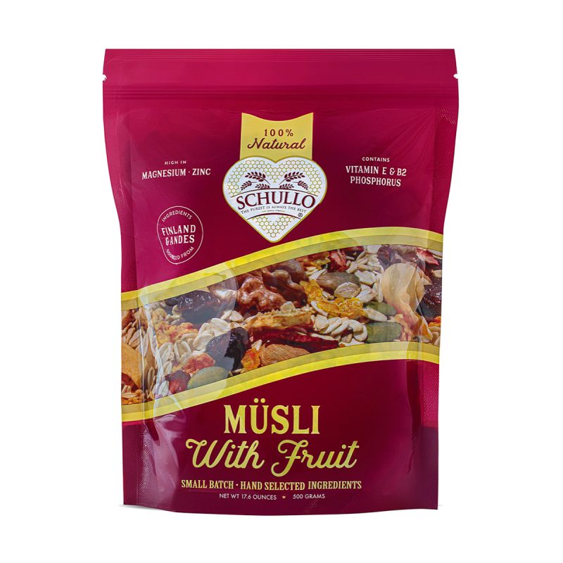 Musli with Fruit - front of package - Schullo