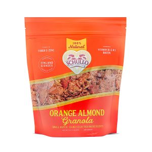 Schullo all natural orange almond granola - package photo
