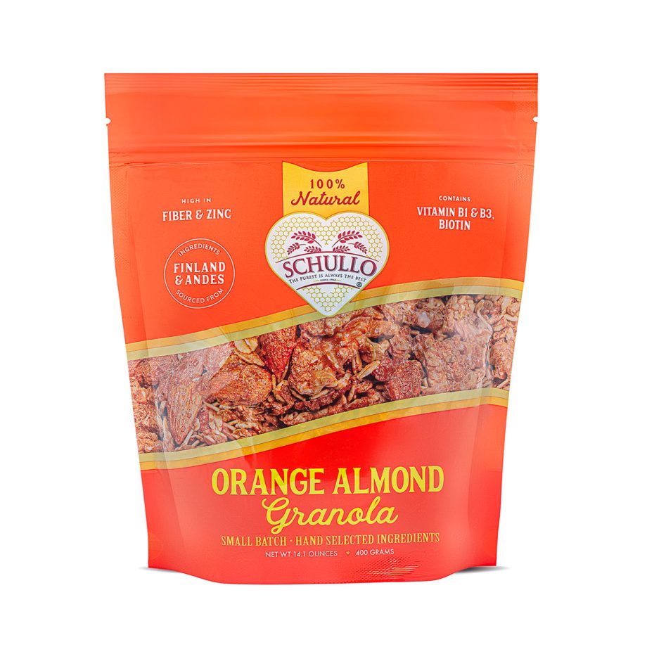 Schullo all natural orange almond granola - product photo