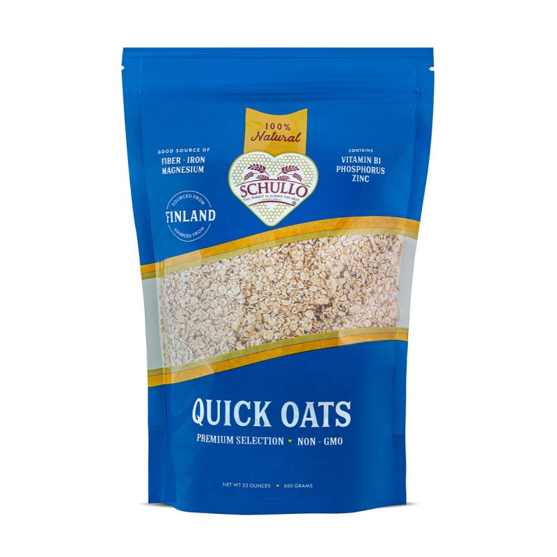 Organic Quick Oats - front of package - Schullo