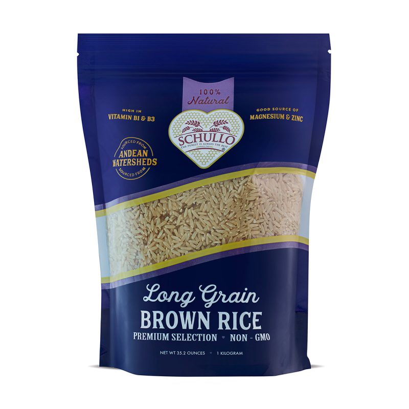 Long-Grain Brown Rice - front of package - Schullo