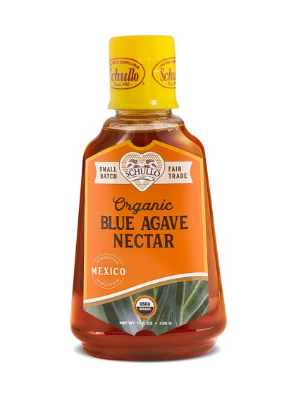 Organic Blue Agave Nectar - front of bottle - Schullo