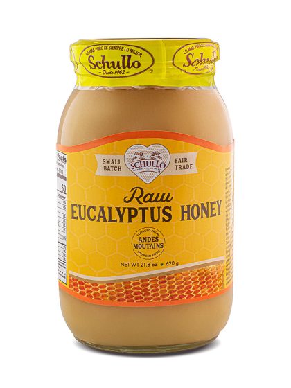 Raw Eucaluptus Honey - front of jar - Schullo