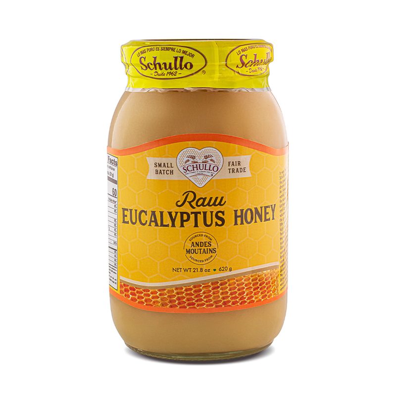 Raw Eucalyptus Honey - front of jar - Schullo