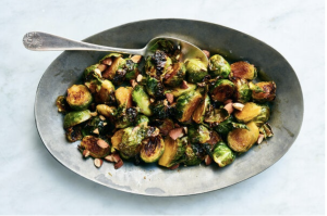 roasted Brussel Sprouts with Honey on dish