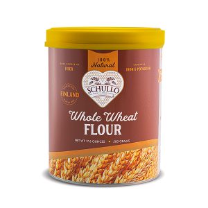 Organic Whole Wheat Flour - front of container - Schullo