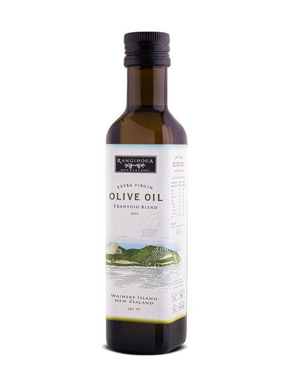 Rangihoua Estate extra virgin olive oil frantoio blend - front of bottle - Schullo
