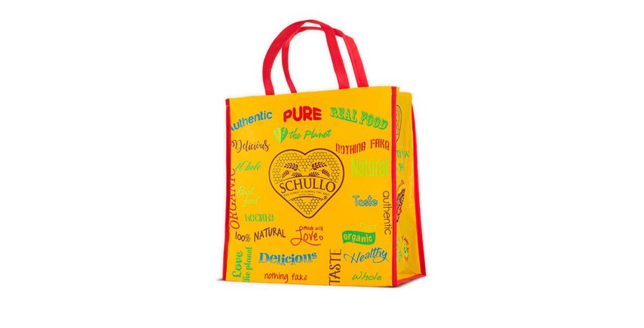 Schullo Yellow Tote - Recycling plastic bottles into an eco-friendly bag.
