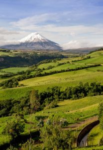 Cotopaxi volcano in the province of Pichincha where coffee is cultivated in Ecuador - photo of landscape - Schullo