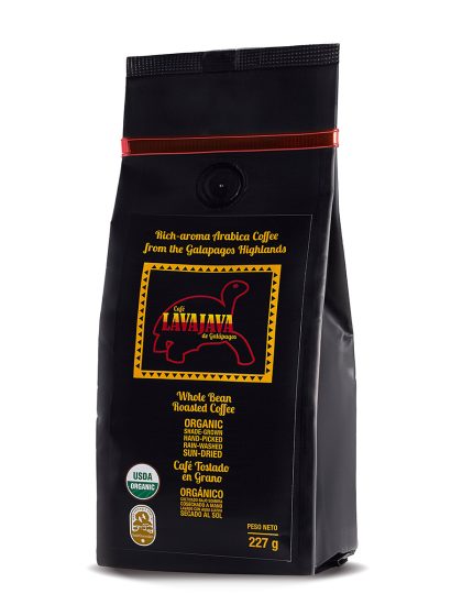 Galapagos Island Lava Java coffee bean - front of package - Schullo