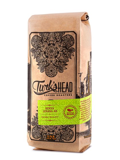 Turk's Head Kenya coffee beans dark roast - front of package - Schullo