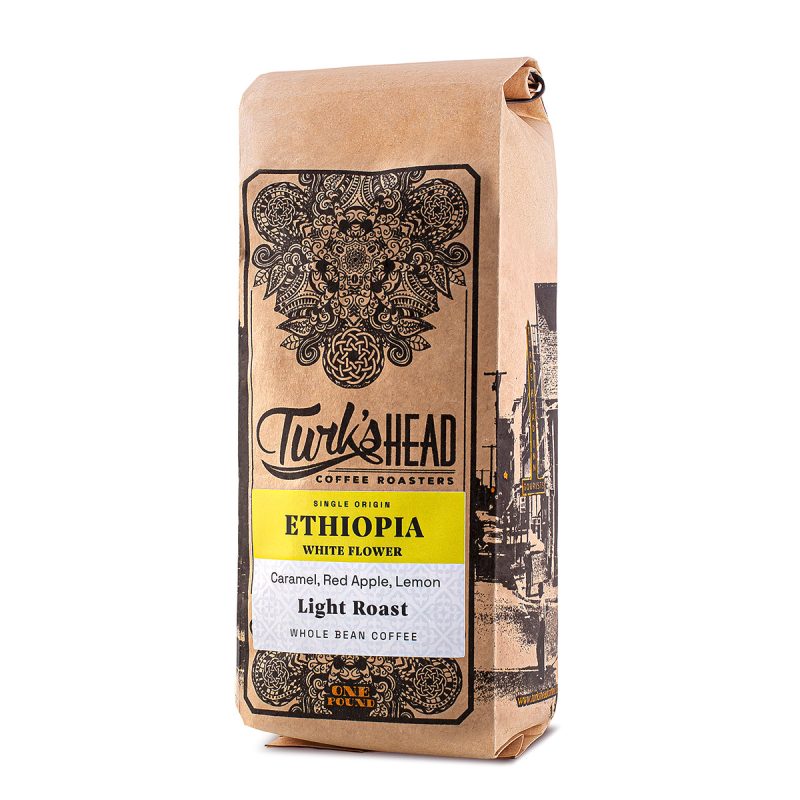 Turk's Head single origin Ethiopia coffee beans light roast - front of package - Schullo