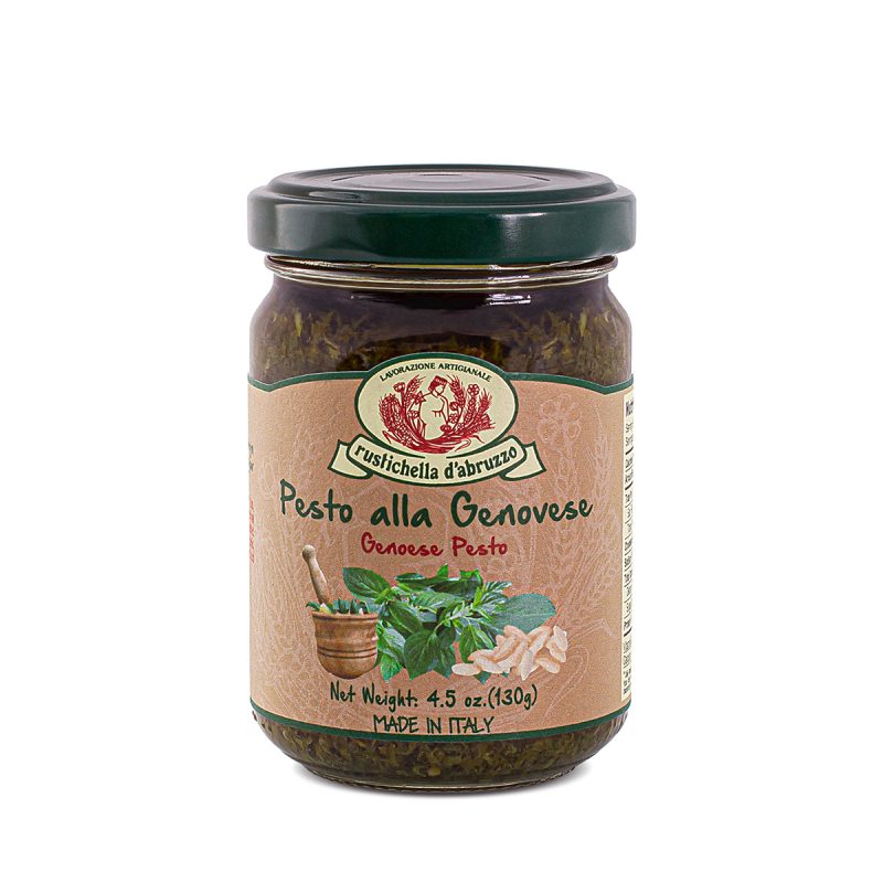 Rustichella pesto alla genovese - Basil Pesto - front of jar - Schullo