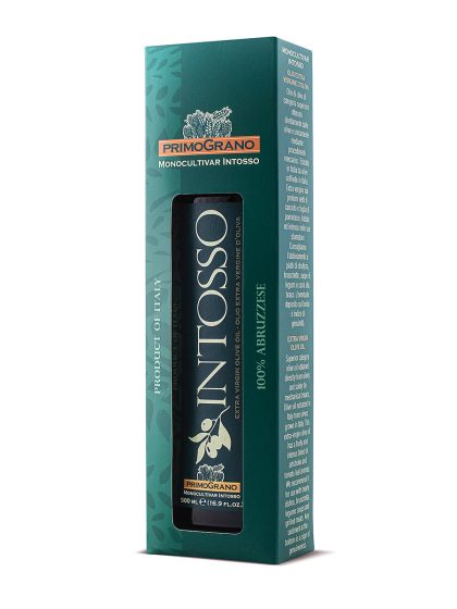 Primograno Intosso extra virgin olive oil - front of package - Schullo