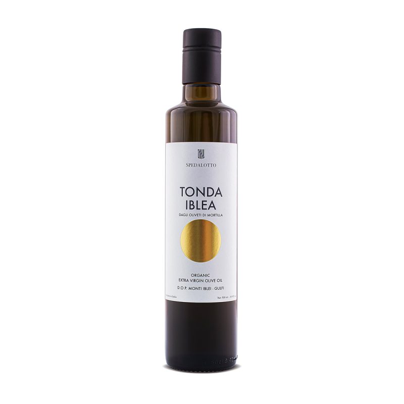 Organic Tonda Iblea olive oil - front of bottle - Schullo