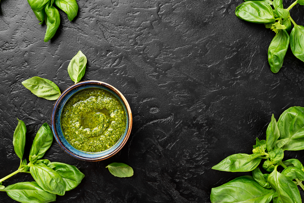 Genovese pesto in dish