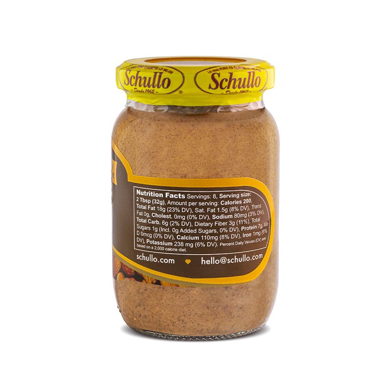 Almond Butter - back of jar - Schullo