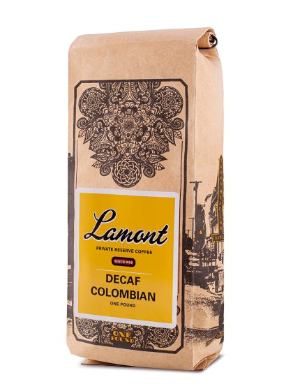 Lamont Decaf Colombian Coffee Beans - front of package