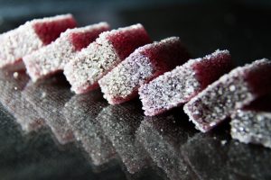 French raspberry jelly candies