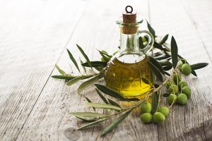 Olive oil in flask
