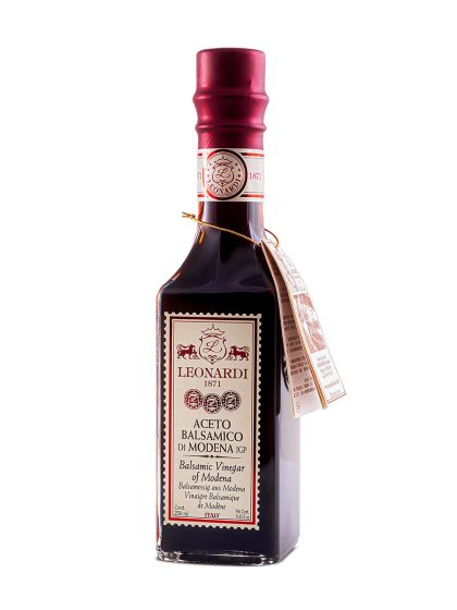 Leonardi Balsamic Vinegar Red Seal - front of bottle - Schullo