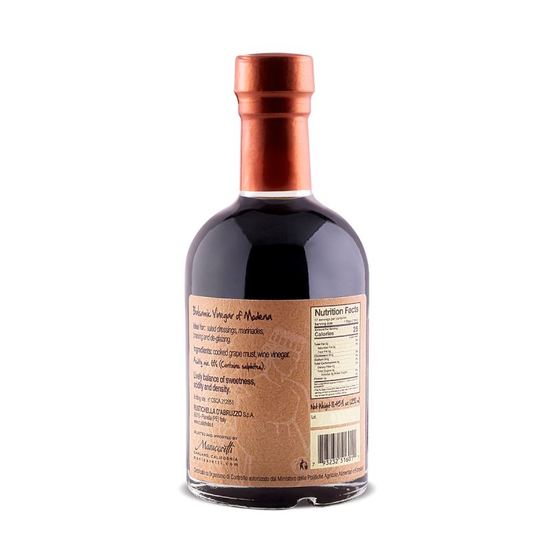 Rustichella D'Abruzzo Balsamic Vinegar - back of bottle - Schullo