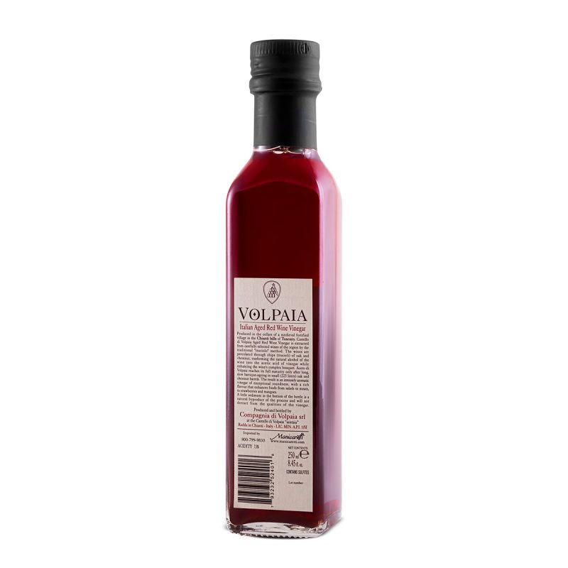 Volpaia Red Wine Vinegar - back of bottle - Schullo