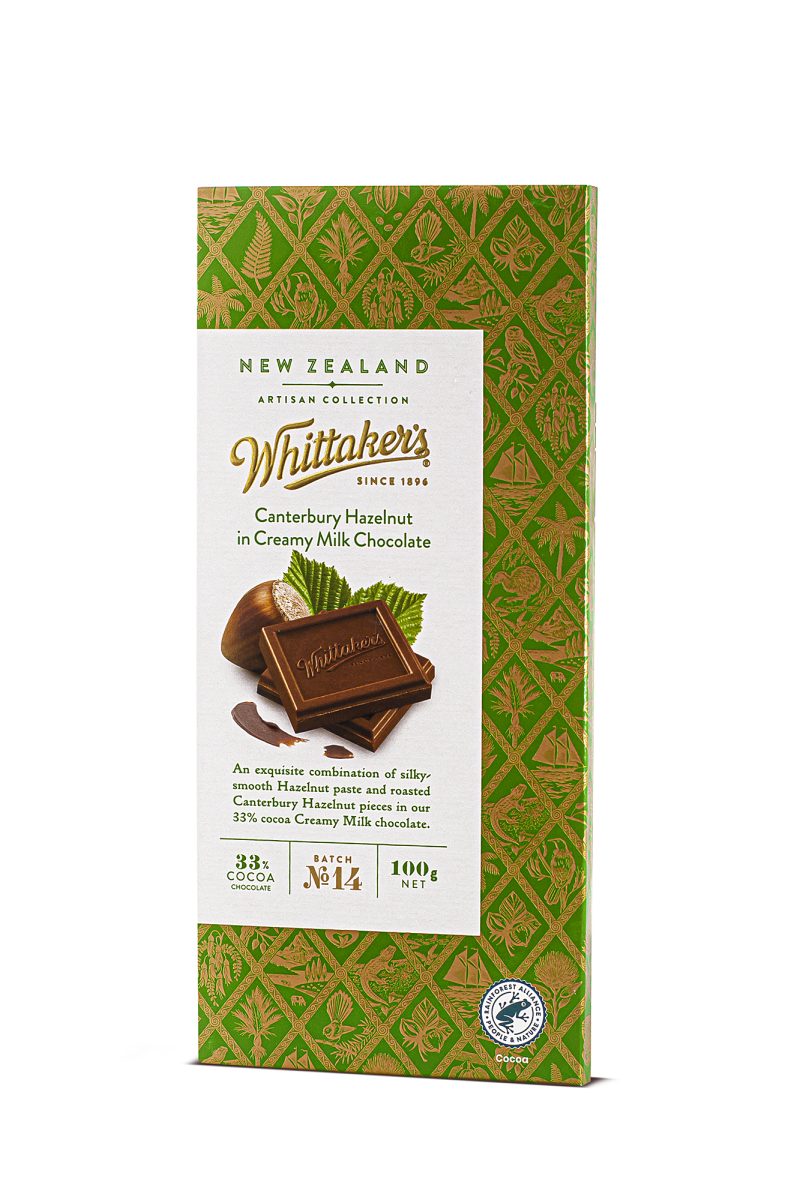Hazelnut in Creamy Milk Chocolate by Whittakers / 3.52 oz | Schullo All  Natural Foods