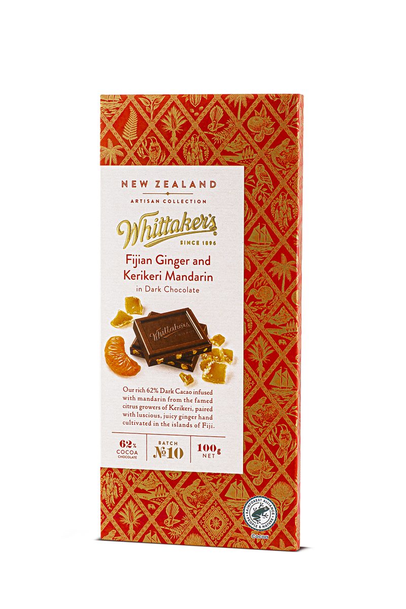 Ginger And Mandarin Dark Chocolate By Whittakers Schullo All Natural Foods