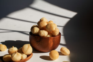 Macadamia nuts in bowl