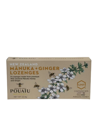 Manuka honey lozenges with ginger