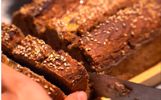 Banana Bread with Tahini & Honey